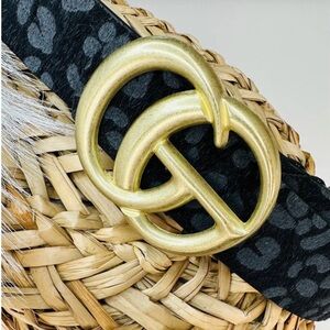 🆕🖤SHINY BLACK ANIMAL PRINT Textured Belt